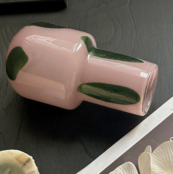 Handmade Glass Bud Vases, Flower Vases on Table, Vintage Small Glass Flower Vases, Water Holding Flower Vases-LargePaintingArt.com