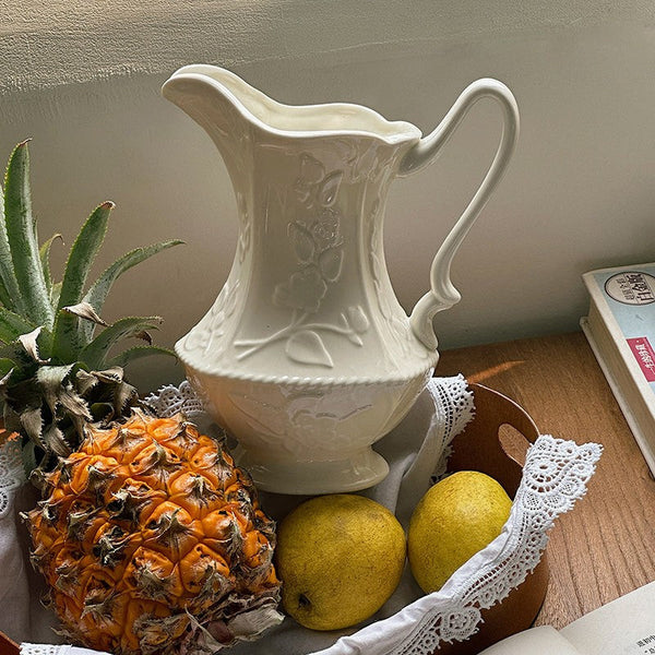 Small Flower Vases on Table, Rustic Porcelain Flower Vases, Ceramic Bud Vases, Handmade Water Holding Flower Vases-LargePaintingArt.com