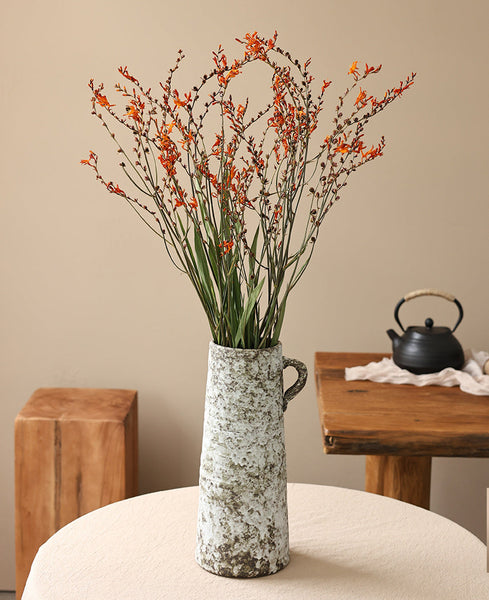 Natural Decorations, Flower Arrangement, Handmade Artificial Flower, Dried Fire Orchid Bouquet, Natural Dried Flowers-LargePaintingArt.com