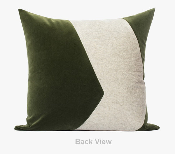 Modern Sofa Throw Pillows, Blackish Green Abstract Contemporary Throw Pillow for Living Room, Large Decorative Throw Pillows for Couch-LargePaintingArt.com