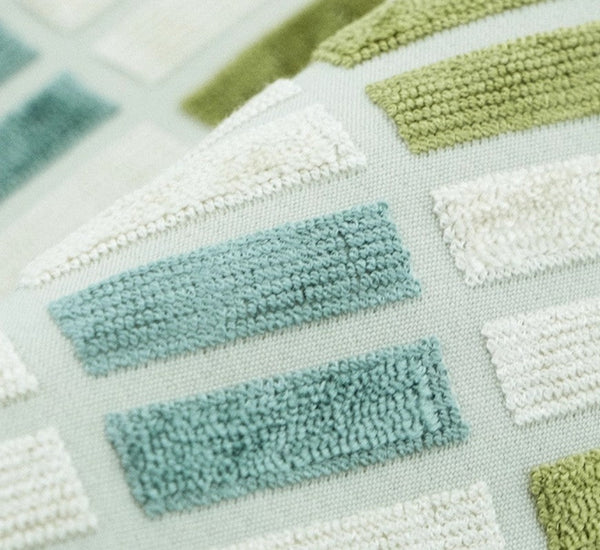 Modern Throw Pillows, Green Modern Sofa Pillows, Large Square Pillows, Decorative Pillows for Couch, Decorative Throw Pillows for Living Room Couch-LargePaintingArt.com