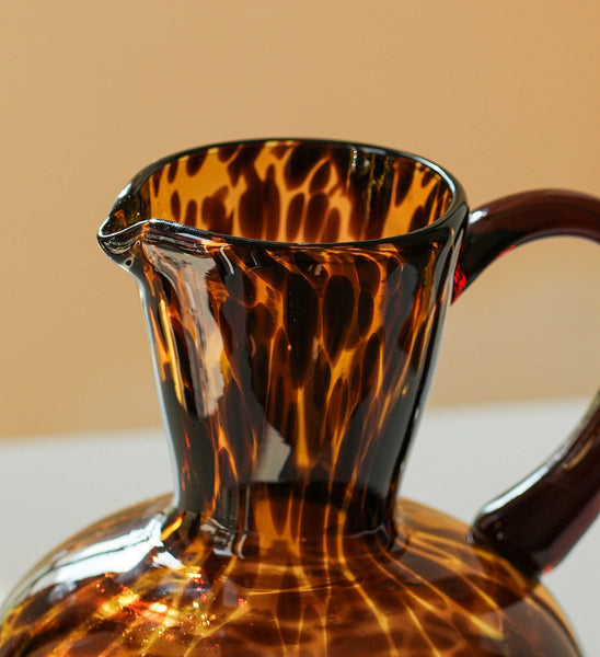 Handmade Modern Vases for Bedroom, Decorative Glass Vase, Mid Century Glass Vases, Centerpiece Contemporary Vases on Table, Modern Glass Vase for Flowers-LargePaintingArt.com