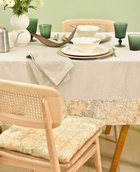 Modern Tablecloth for Kitchen, Cotton and Linen Rectangle Table Covers for Dining Room Table, Square Tablecloth for Coffee Table-LargePaintingArt.com