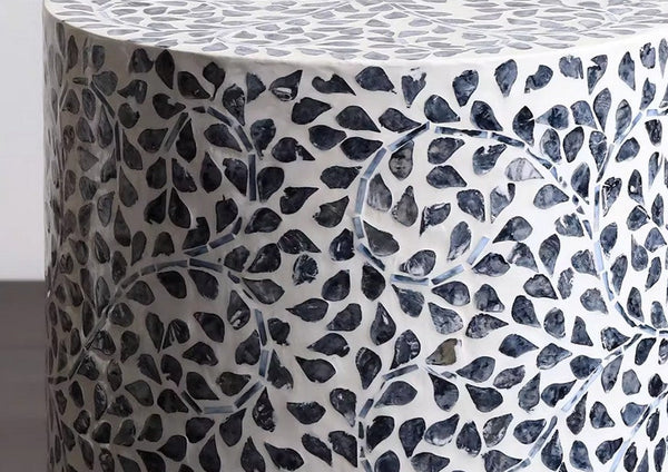 Portable Casual Side Table, Contemporary Round Side Table, Creative Coffee Table, Bedside Small Side Table, Shell Small Sofa Side Table, Contemporary Side Table-LargePaintingArt.com
