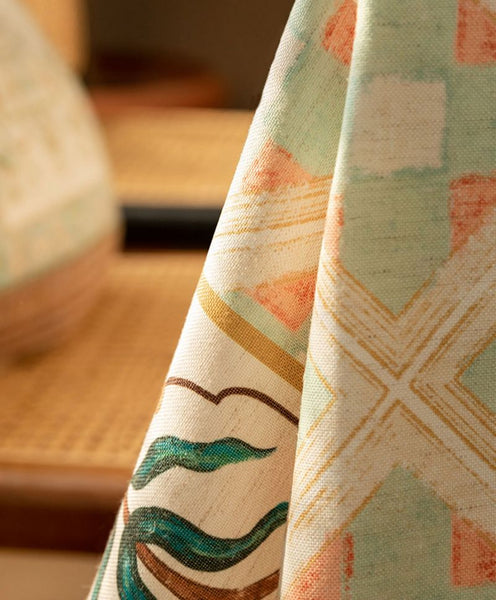 British Mid Century Fiberflax Tablecloth, Rectangle Tablecloth for Dining Room Table, Square Tablecloth for Coffee Table, Farmhouse Table Cloth, Wedding Tablecloth, Waterproof Tablecloth-LargePaintingArt.com