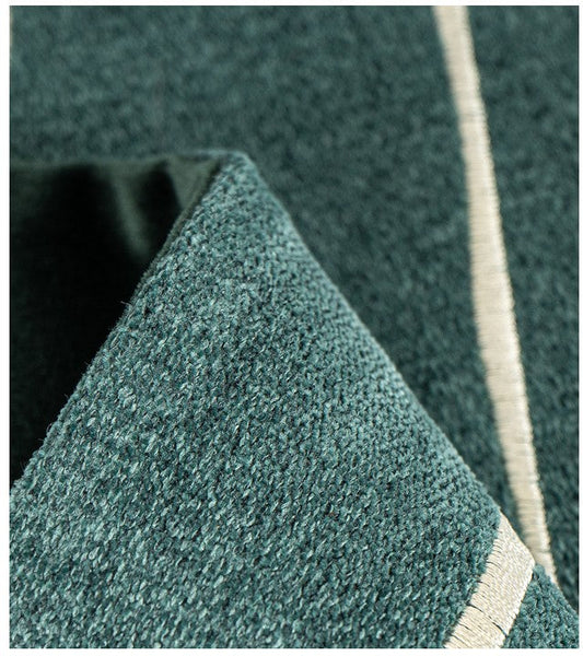 Abstract Green Decorative Throw Pillows, Geometric Square Modern Throw Pillows for Couch, Large Contemporary Throw Pillow for Interior Design-LargePaintingArt.com