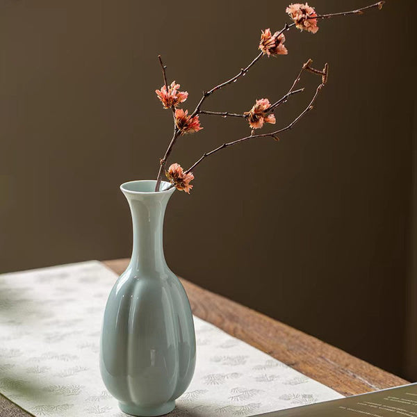 Ceramic Bud Vases, Handmade Water Holding Flower Vase, Small Flower Vases on Table, Rustic Porcelain Flower Vases-LargePaintingArt.com