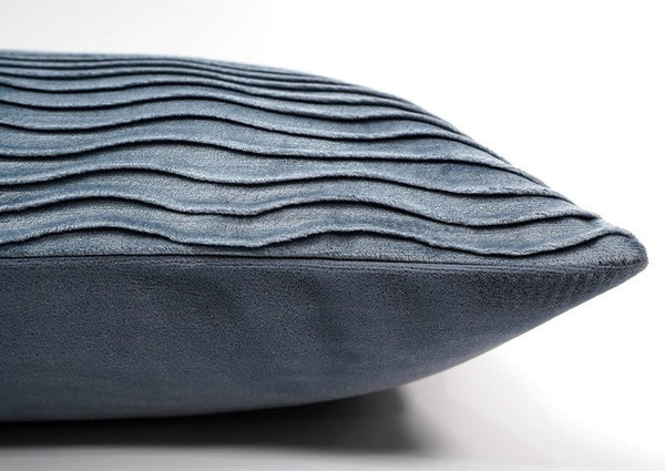 Abstract Blue Decorative Throw Pillows, Large Simple Throw Pillow for Interior Design, Geomeric Contemporary Square Modern Throw Pillows for Couch-LargePaintingArt.com