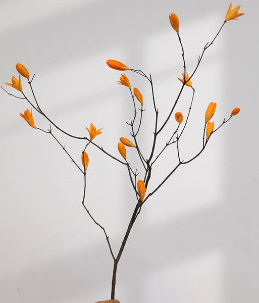 Dried Magnolia Branch, Magnolia Long Twigs, Natural Decorations, Flower Arrangement, Handmade Artificial Flower, Natural Dried Branches-LargePaintingArt.com