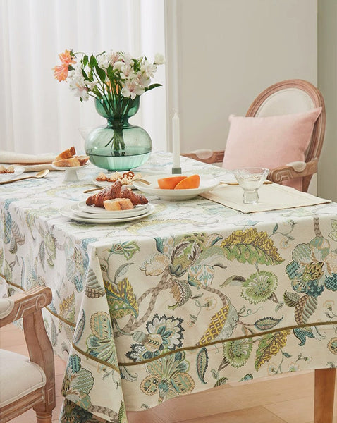 Rustic Table Covers for Kitchen, Large Rectangle Tablecloth for Dining Room Table, Country Farmhouse Tablecloth, Square Tablecloth for Round Table-LargePaintingArt.com
