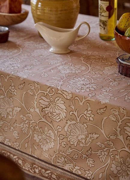 Farmhouse Table Cloth, Extra Large Rectangular Table Covers for Kitchen, Dining Room Flower Table Cloths, Square Tablecloth for Round Table-LargePaintingArt.com