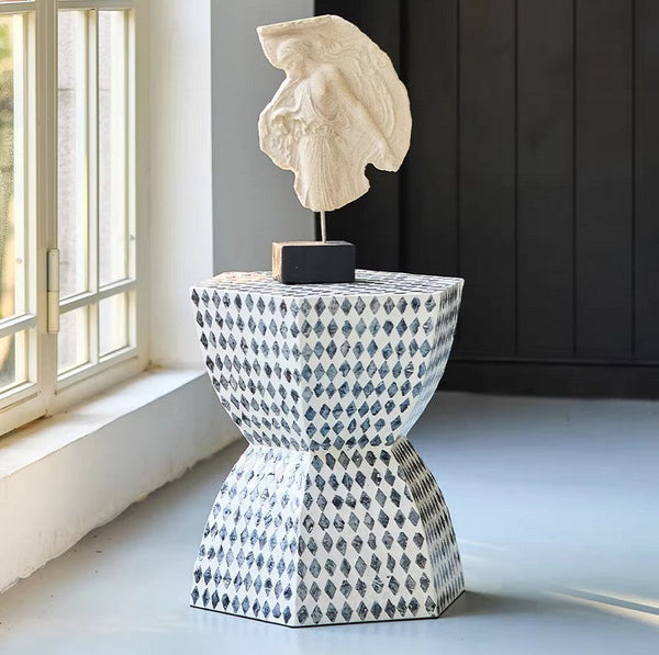 Small End Table, Modern Side Table, Bedside Small Side Table, Contemporary Bedside Table, Shell Small Sofa Side Table, Portable Casual Side Table, Creative Coffee Table, Contemporary Side Table-LargePaintingArt.com