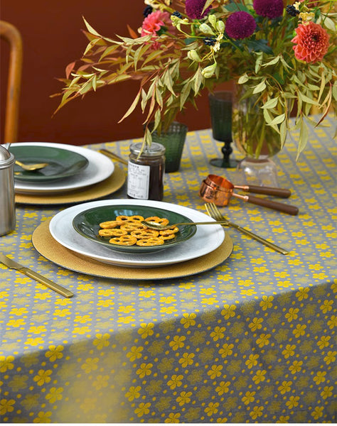 Rustic Table Covers for Kitchen, Large Rectangle Tablecloth for Dining Room Table, Country Farmhouse Tablecloth, Square Tablecloth for Round Table-LargePaintingArt.com