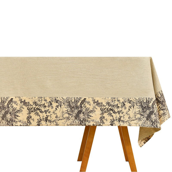 Cotton and Linen Rectangle Table Covers for Dining Room Table, Modern Tablecloth for Kitchen, Square Tablecloth for Coffee Table-LargePaintingArt.com