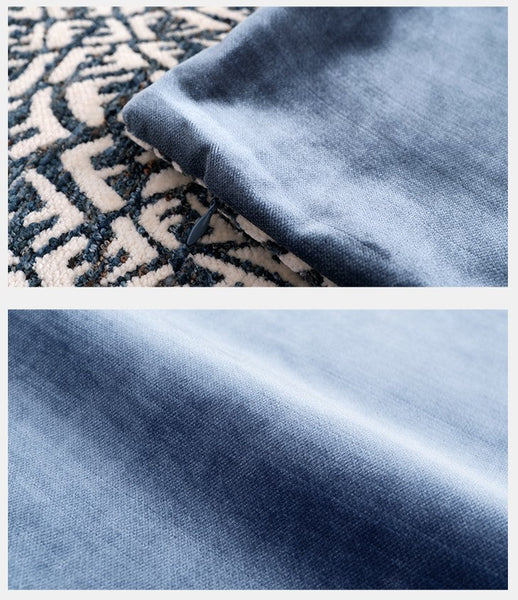 Modern Pillows for Couch, Blue Decorative Throw Pillows for Living Room, Decorative Pillow Covers, Large Modern Sofa Cushion-LargePaintingArt.com