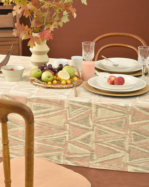 Extra Large Rectangle Tablecloth for Dining Room Table, Geometric Modern Table Covers for Kitchen, Country Farmhouse Tablecloths for Oval Table-LargePaintingArt.com