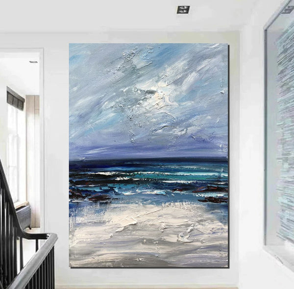 Extra Large Abstract Paintings on Canvas, Abstract Landscape Paintings for Bedroom, Hand Painted Abstract Painting, Bedroom Wall Art Ideas-LargePaintingArt.com