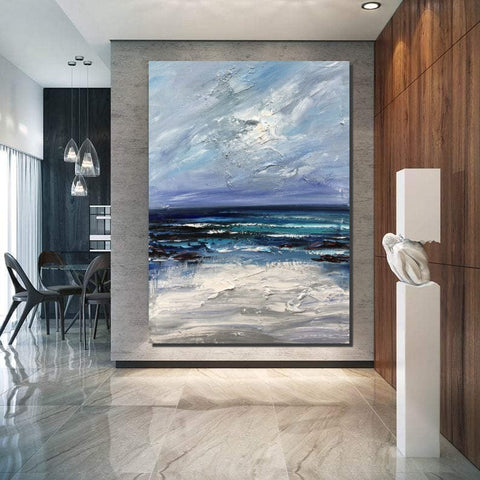 Extra Large Abstract Paintings on Canvas, Abstract Landscape Paintings for Bedroom, Hand Painted Abstract Painting, Bedroom Wall Art Ideas-LargePaintingArt.com