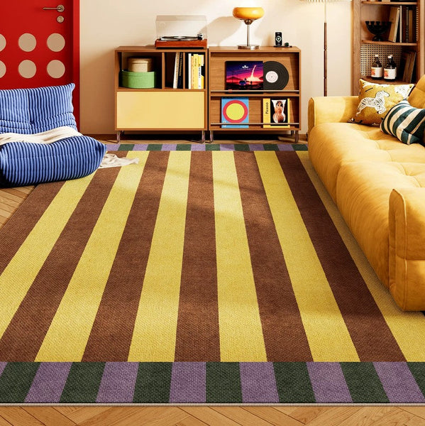 Abstract Contemporary Rugs for Bedroom, Modern Rugs for Living Room, Modern Rugs under Sofa, Colorful Modern Carpets for Dining Room