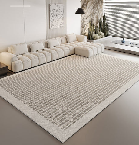 Grey Modern Rugs, Bedroom Modern Grey Rugs, Large Geometric Modern Rug Ideas for Living Room, Office Contemporary Floor Carpets-LargePaintingArt.com