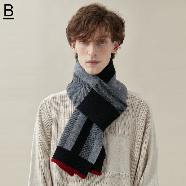 Casual Scarf Men, Business Wool Scarf for Gentleman, Men's Winter Scarf, Men's Wool Scarf Winter, Modern Fashion Scarf, Formal Men Scarf Styles, Pure Wool Scarf-LargePaintingArt.com