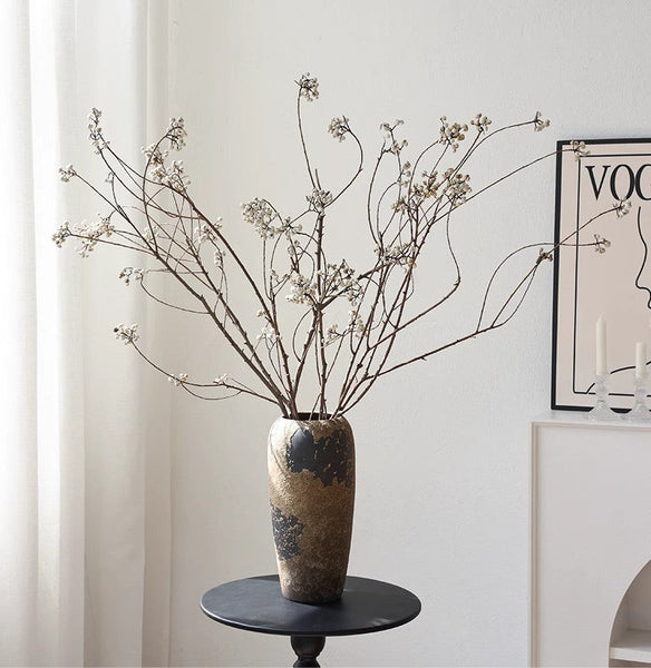 Dried Chinese Tallow Tree Twigs, Natural Decorations, 30 Inch Dried Long Twigs, Flower Arrangement, Handmade Artificial Flower, Natural Dried Branches-LargePaintingArt.com