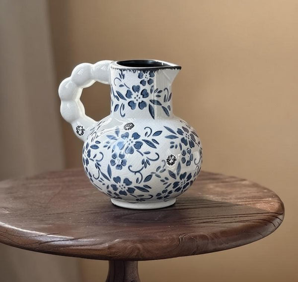 Rustic Porcelain Flower Vases, Ceramic Bud Vases, Unique Handmade Ceramic Vases, Small Flower Vases on Table-LargePaintingArt.com