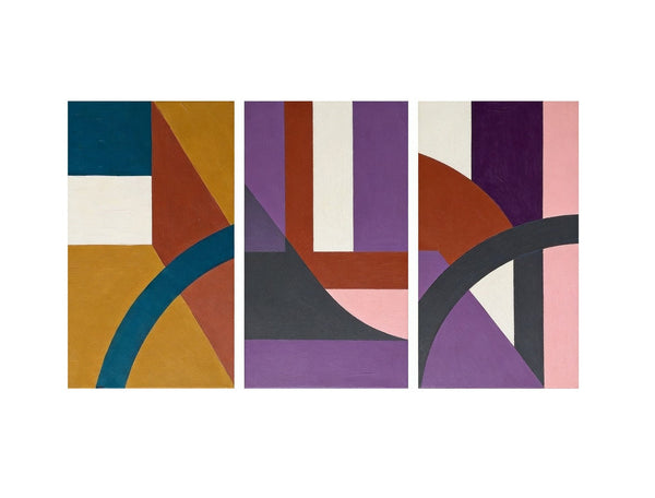 Large Abstract Paintings for Living Room, Multi Panel Canvas Art, Large Group Paintings, Geometric Abstract Paintings-LargePaintingArt.com