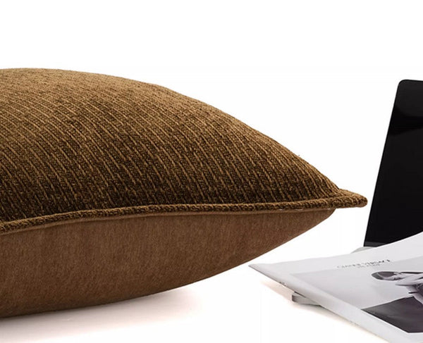 Large Brown Modern Throw Pillows for Couch, Contemporary Modern Sofa Pillows for Bedroom, Simple Decorative Throw Pillows, Large Throw Pillow for Interior Design-LargePaintingArt.com