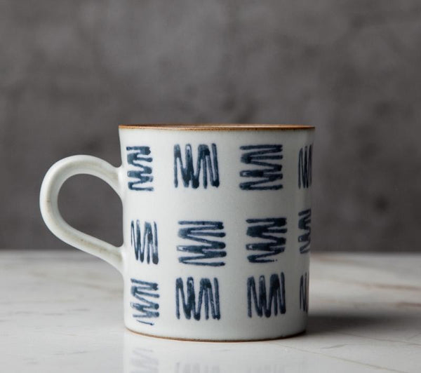 Large Capacity Coffee Cup, Cappuccino Coffee Mug, Pottery Tea Cup, Handmade Pottery Coffee Cup-LargePaintingArt.com