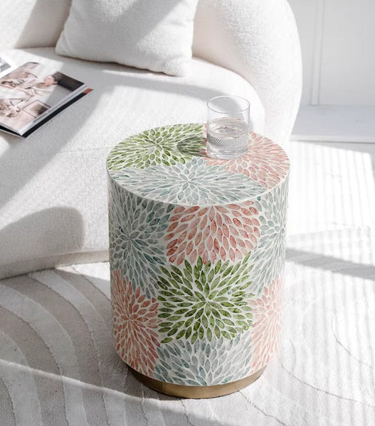 Unique Small End Table, Contemporary Small Sofa Side Table, Portable Casual Side Table, Creative Coffee Table, Shell Small Side Table-LargePaintingArt.com