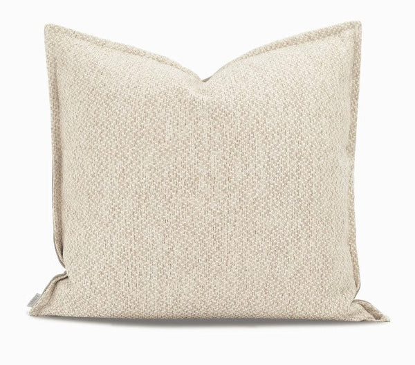 Large Square Modern Throw Pillows for Couch, Large Brown Throw Pillow for Interior Design, Contemporary Modern Sofa Pillows, Simple Decorative Throw Pillows-LargePaintingArt.com