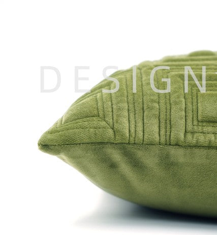 Large Square Modern Throw Pillows for Couch, Green Geometric Modern Sofa Pillows, Large Decorative Throw Pillows, Simple Throw Pillow for Interior Design-LargePaintingArt.com