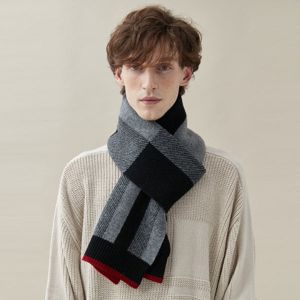 Casual Scarf Men, Business Wool Scarf for Gentleman, Men's Winter Scarf, Men's Wool Scarf Winter, Modern Fashion Scarf, Formal Men Scarf Styles, Pure Wool Scarf-LargePaintingArt.com