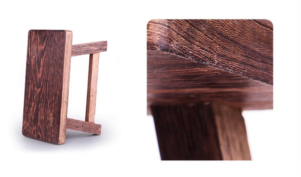 Shoe-changing Stool, Solid Wood low Stool, Wenge Wood Stool, Children's Wooden Stool, Sofa Stool, Dining Table Stool-LargePaintingArt.com