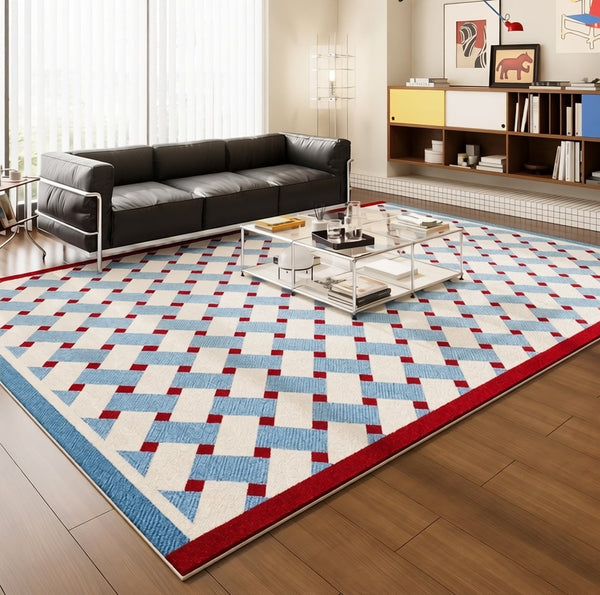 Modern Living Room Rug Ideas, Mid Century Modern Rugs, Contemporary Abstract Rugs for Dining Room, Geometric Contemporary Rugs-LargePaintingArt.com