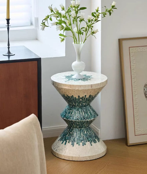 Bedside Small Side Table, Modern Side Table, Shell Small Sofa Side Table, Contemporary Bedside Table, Small End Table, Portable Casual Side Table, Creative Coffee Table, Contemporary Side Table-LargePaintingArt.com