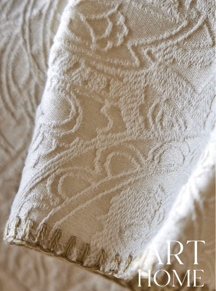 Simple Modern Rectangle Tablecloth for Dining Room Table, Cotton and Linen Flower Pattern Table Covers for Round Table, Square Tablecloth for Kitchen-LargePaintingArt.com