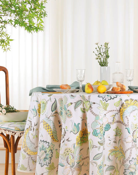 Rustic Table Covers for Kitchen, Large Rectangle Tablecloth for Dining Room Table, Country Farmhouse Tablecloth, Square Tablecloth for Round Table-LargePaintingArt.com