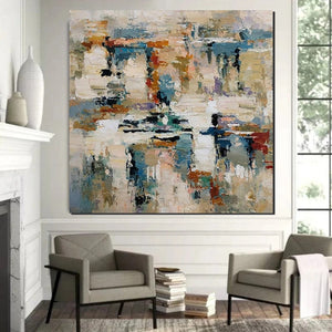 Hand Painted Abstract Painting, Extra Large Abstract Paintings on Canvas, Bedroom Wall Art Ideas, Simple Painting Ideas for Bedroom-LargePaintingArt.com