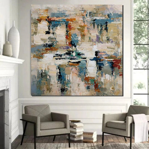 Hand Painted Abstract Painting, Extra Large Abstract Paintings on Canvas, Bedroom Wall Art Ideas, Simple Painting Ideas for Bedroom-LargePaintingArt.com