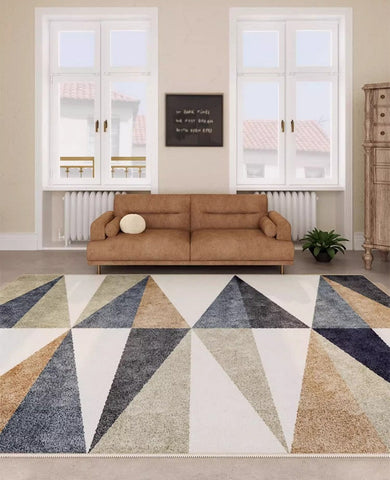 Simple Large Modern Rugs for Living Room, Abstract Geometric Modern Rugs,Large Modern Rugs for Bedroom, Modern Rugs for Dining Room-LargePaintingArt.com