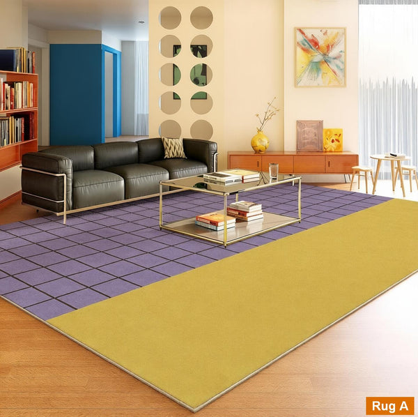 Geometric Modern Rugs, Modern Carpets under Coffee Table, Colorful Modern Rugs for Bedroom, Contemporary Modern Rugs for Living Room-LargePaintingArt.com