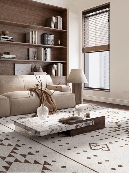 Contemporary Geometric Carpets, Contemporary Modern Rugs, Abstract Modern Rugs for Living Room, Extra Large Modern Rugs under Dining Room Table-LargePaintingArt.com
