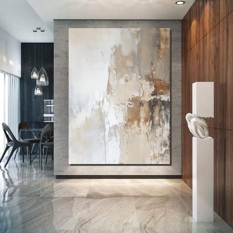 Extra Large Acrylic Painting, Modern Contemporary Abstract Artwork, Palette Knife Paintings, Simple Modern Art, Living Room Wall Art Painting-LargePaintingArt.com