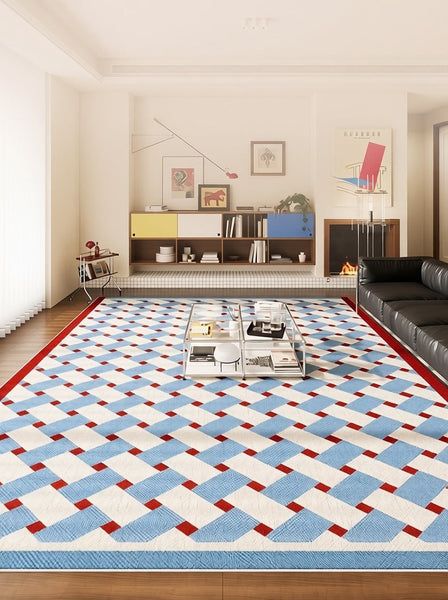 Modern Living Room Rug Ideas, Mid Century Modern Rugs, Contemporary Abstract Rugs for Dining Room, Geometric Contemporary Rugs-LargePaintingArt.com