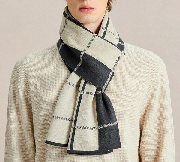 Formal Men Scarf Styles, Men's Winter Scarves, Men's Wool Scarf Winter, Long Wool Man Scarf, Business Casual Scarf for Men, Unique Gifts for Men