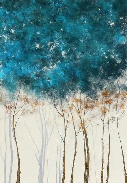 Original Abstract Paintings, Hand Painted Canvas Art, Abstact Tree Painting, Original Small Paintings, Buy Small Art Online-LargePaintingArt.com