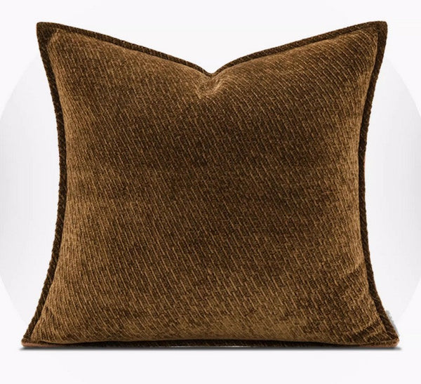 Large Brown Modern Throw Pillows for Couch, Contemporary Modern Sofa Pillows for Bedroom, Simple Decorative Throw Pillows, Large Throw Pillow for Interior Design-LargePaintingArt.com