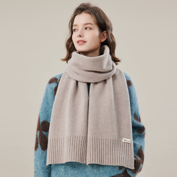 Fashion Designer Scarf, Cold Weather Scarf, Wool Scarf for Women, Casual Scarf for Women, Modern Winter Scarf, Soft Cashmere Scarf for Women-LargePaintingArt.com